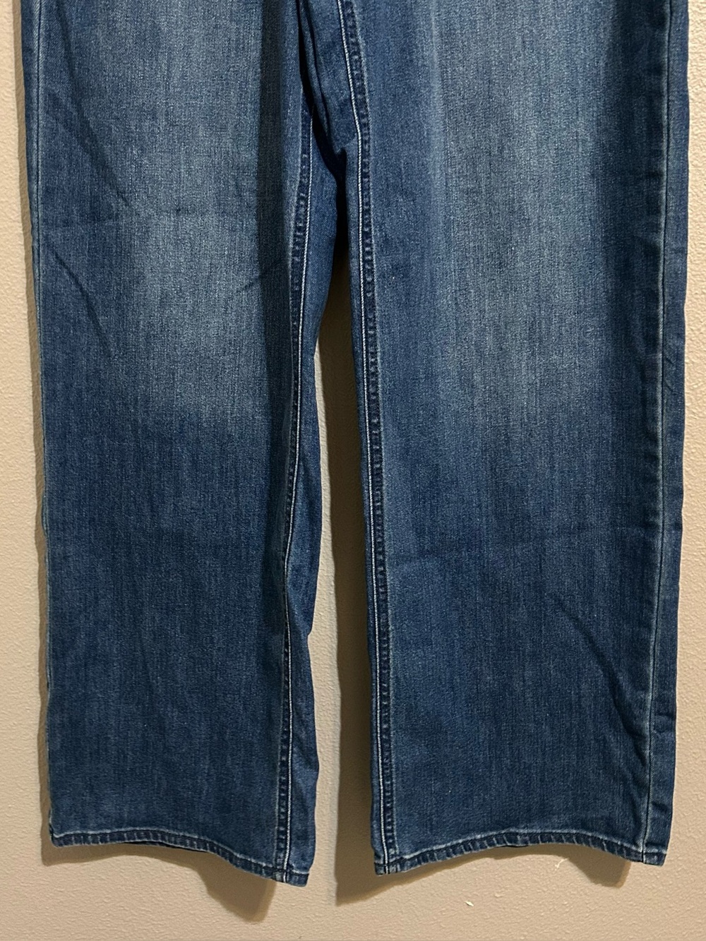 NEW Old Navy Wow Blue High Rise Wide Leg Jeans Women’s Size 12 Tall Long - Picture 3 of 7